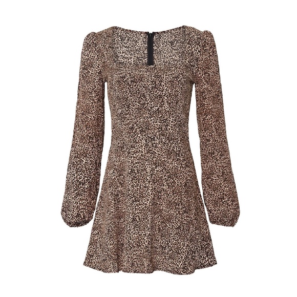Flynn Skye Maiden Mini Dress Long Sleeve Leopard Animal Print in Size S or M - Picture 5 of 5